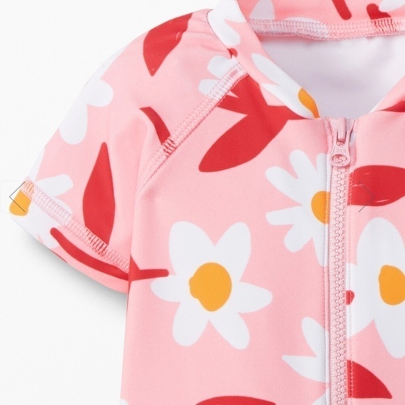 Hanna Andersson NWT Sunblock Rash Guard  Suit 3-6 Mos Baby Swimsuit Vacation - Picture 2 of 3